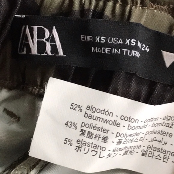 New Zara Belted Camouflage Cargo Nylon Joggers Pants - Picture 14 of 14